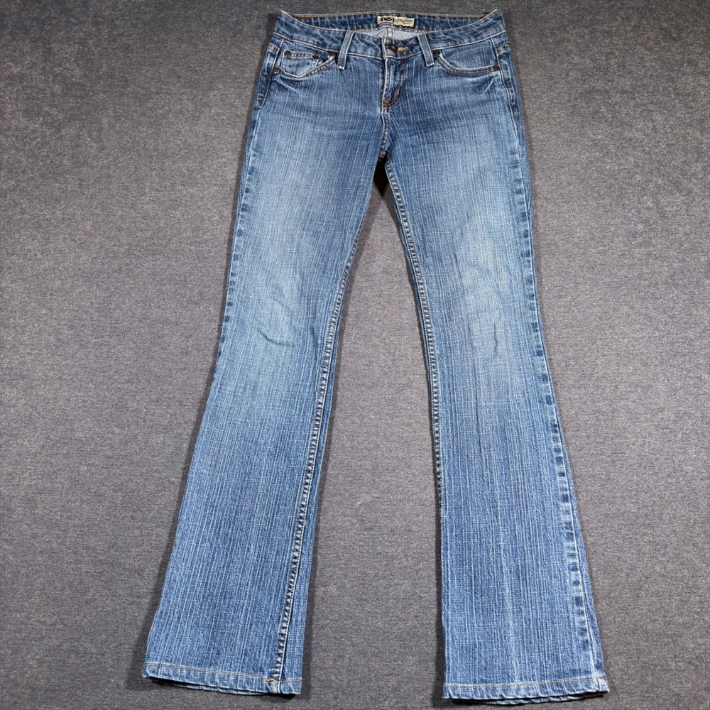 Y2K LEI Chelsea Jeans Women Size 3 Blue Low Rise Flare Bootcut Stretch Denim